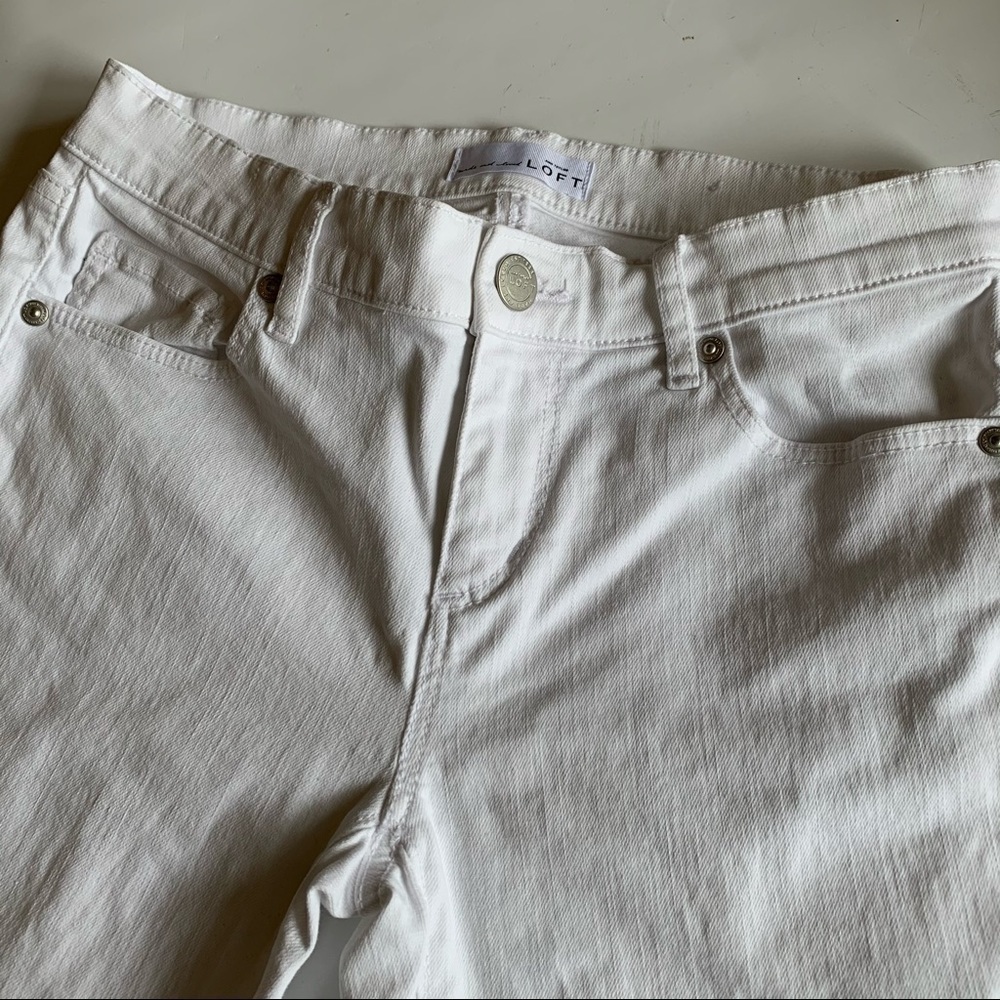 LOFT white straight leg jeans by Ann Taylor like new - Picture 12 of 12